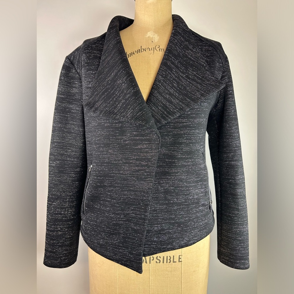 New With Tags Calvin Klein Black And Silver Blazer Jacket size Medium